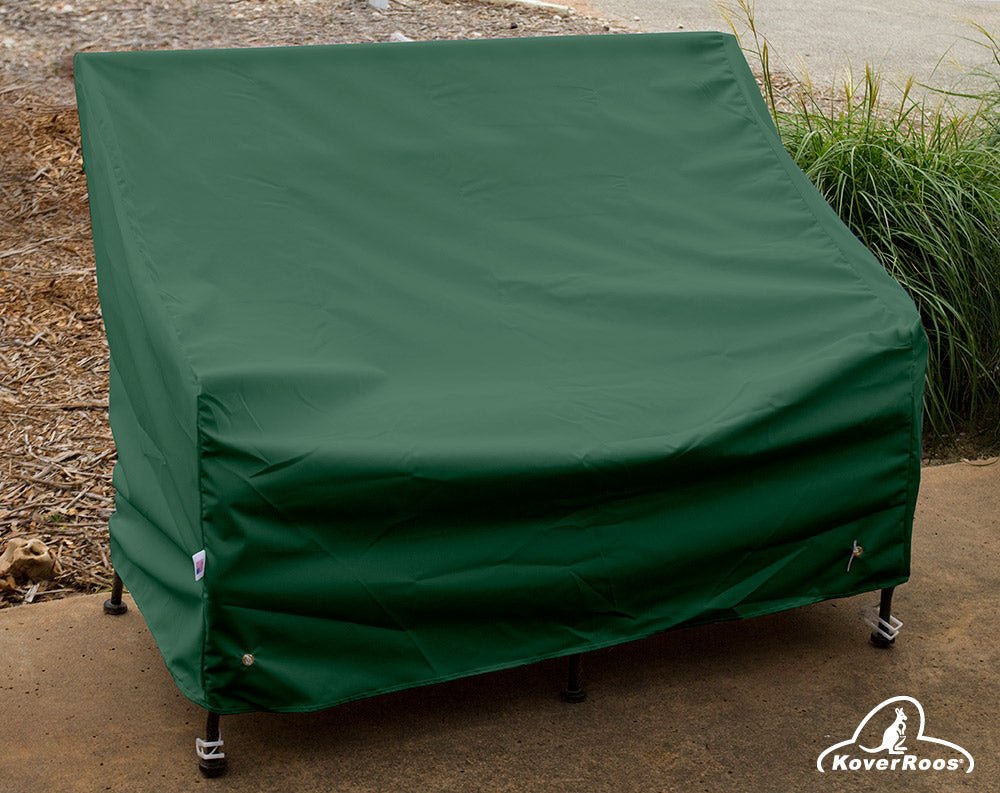 KoverRoos® MAX Waterproof Bench and Glider Cover - Heavy Duty Outdoor Furniture Protection for Patio, Garden, and Deck Use