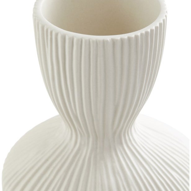 Cyan Design 11208 Bravo Vase - Elegant White Ceramic Small Decorative Vase for Home, Office, Wedding & Floral Arrangements
