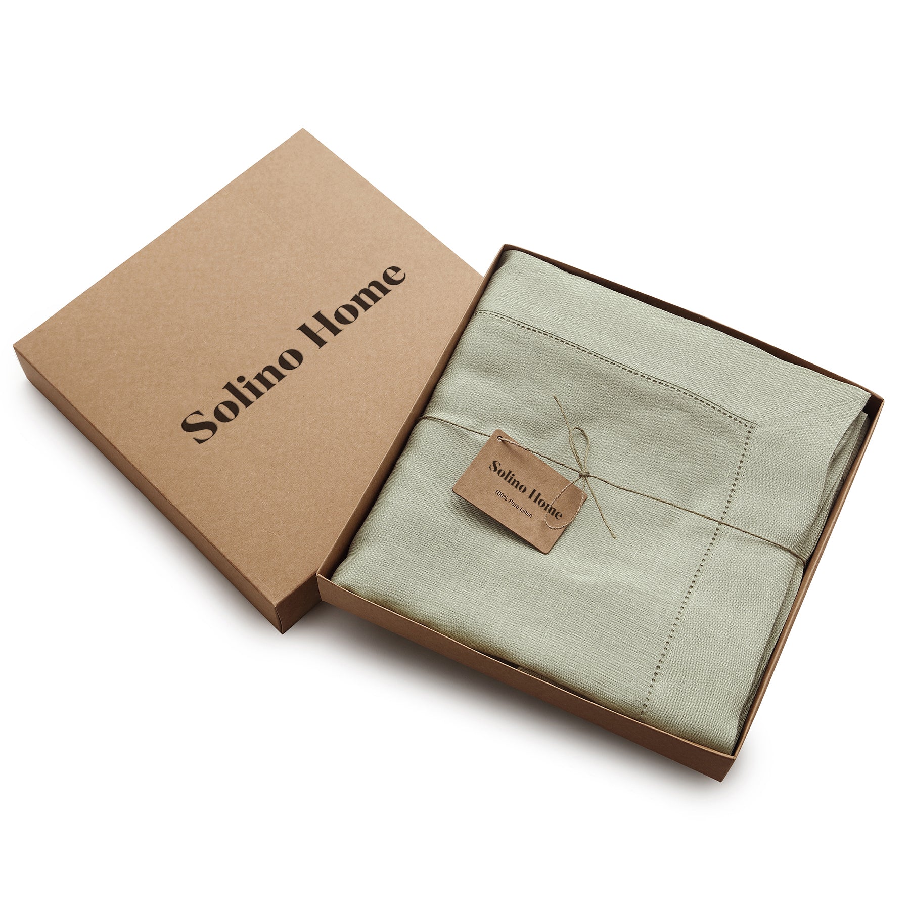 Elegant Classic Hemstitch Tablecloth - Premium Cotton Linen Dining Table Cover for Formal Dinners & Special Occasions
