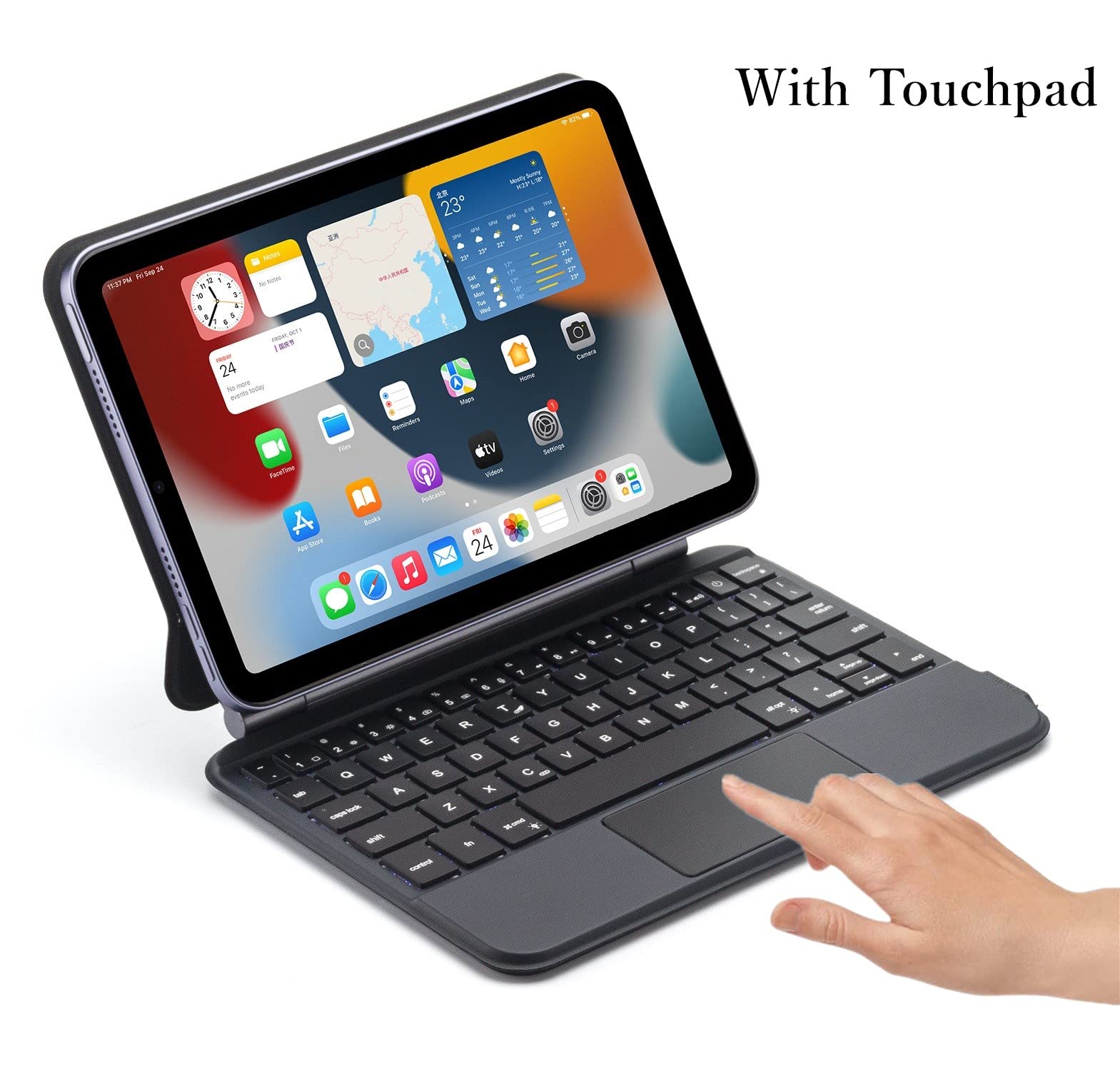 Magnetic Keyboard Case for iPad Mini 7 A17 Pro & iPad Mini 6th Gen - Backlit Keys, Multi-Touch Trackpad, Floating Cantilever Stand | Perfect for Work, Study & Travel (Black)