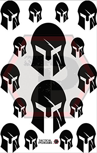 Spartan Scratch Stencil 7x11 Inch - High Heat Oven Cured Vinyl Stencil for Cerakote, Gunkote & Duracoat Spray Paint - DIY Airbrush Coating Projects - Perfect for Firearms, Automotive Parts & Metal Surface Customization