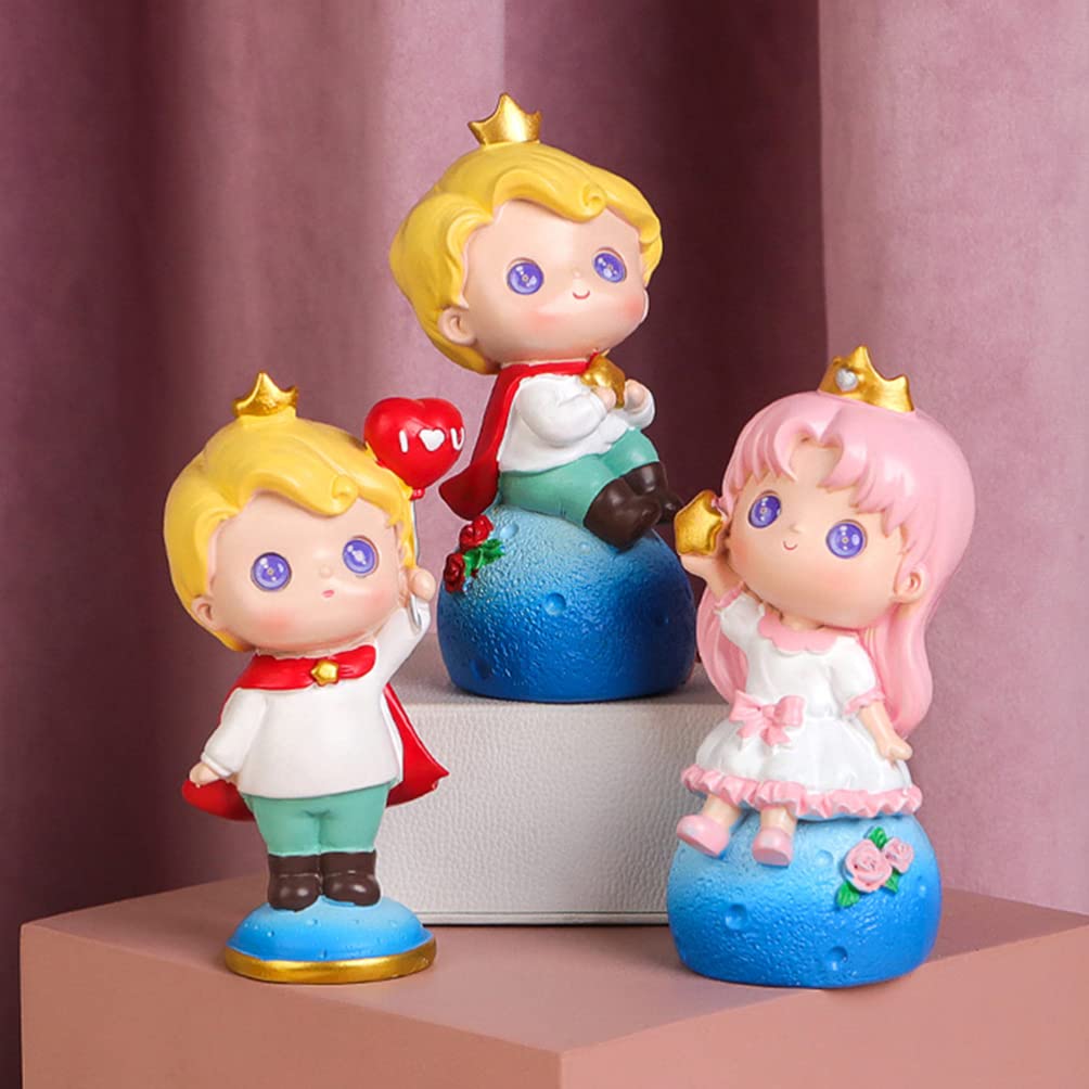 SOIMISS Resin Cake Toppers - Cartoon Doll Decor for Cupcakes & Birthday Cakes