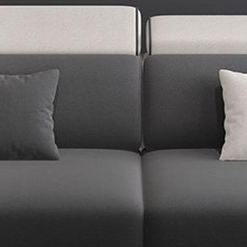 L-Shaped Scratch-Resistant Corner Sectional Sofa in Dove Grey - 3-Piece Left-Facing Armless Design with Chaise | Perfect for Living Room, Family Room & Small Spaces