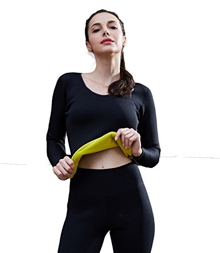 ValentinA Women's Long Sleeve Neoprene Thermal Shaper Sweatshirt - Sauna Slimming Shirt for Weight Loss & Tummy Control - Perfect for Workouts, Yoga & Postpartum Recovery