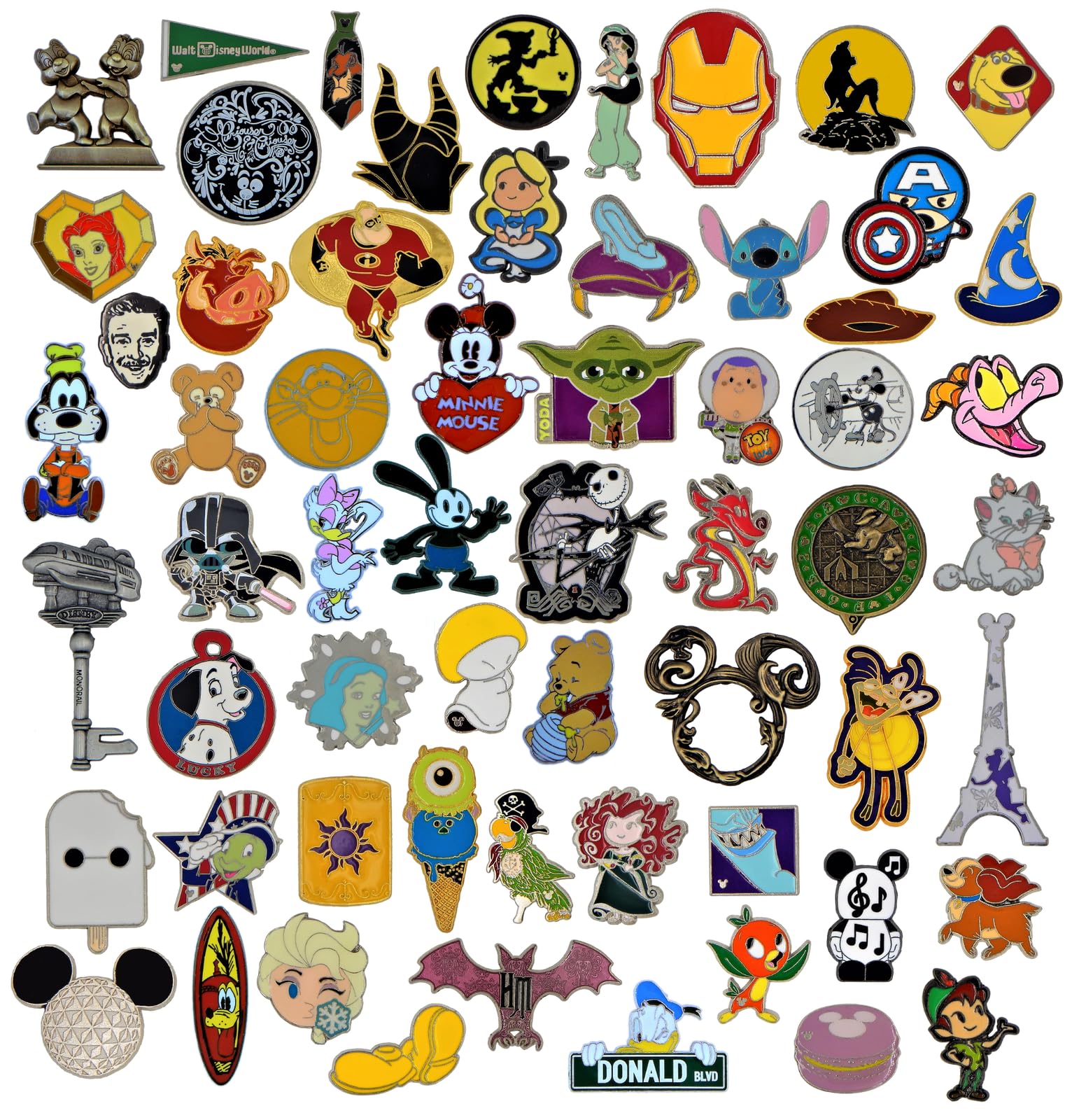 Disney Trading Pin Lot - Mickey, Minnie, Princess & Superhero Assorted Pins for Collectors - Tradable at Disney Parks & Resorts - Perfect for Pin Trading, Gifts & Disney Memorabilia Collections