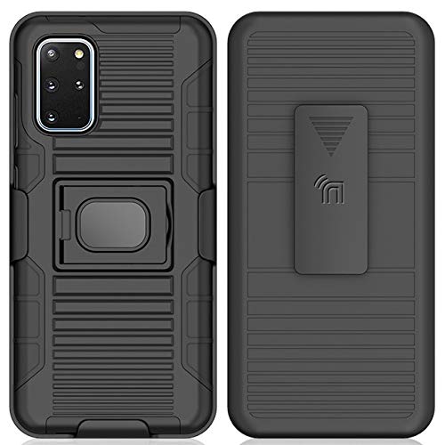 Rugged Samsung Galaxy S20 Plus Case with Stand, Belt Clip Holster & Magnetic Car Mount - Shockproof Protective Cover for Galaxy S20+ - Perfect for Driving, Work & Outdoor Activities