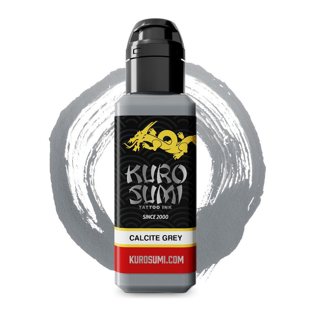 Kuro Sumi Calcite Grey Tattoo Ink - Professional High-Quality Tattoo Ink for Artists | Perfect for Realism, Black & Grey, and Fine Line Tattoos