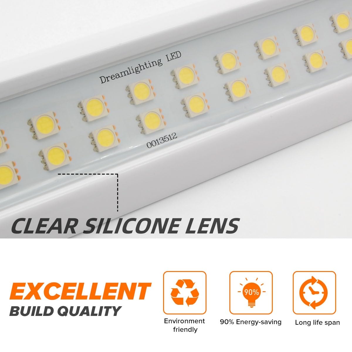 12V RV Exterior LED Porch Awning Light - 800 Lumens Cool White Trailer Utility Lighting with Durable White Shell (21.65 Inch) - Perfect for Camper, Motorhome & Travel Trailer Outdoor Illumination