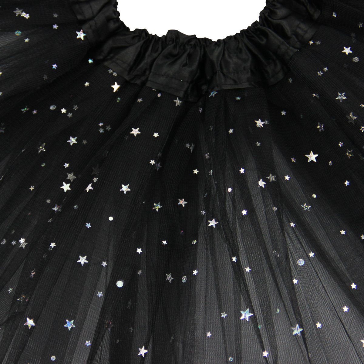 Jastore Girls Layered Stars Sequins Tutu Skirt - Princess Ballet Dance Dress for Toddlers 2-8 Years | Perfect for Birthday Party, Dance Performance & Photo Shoot