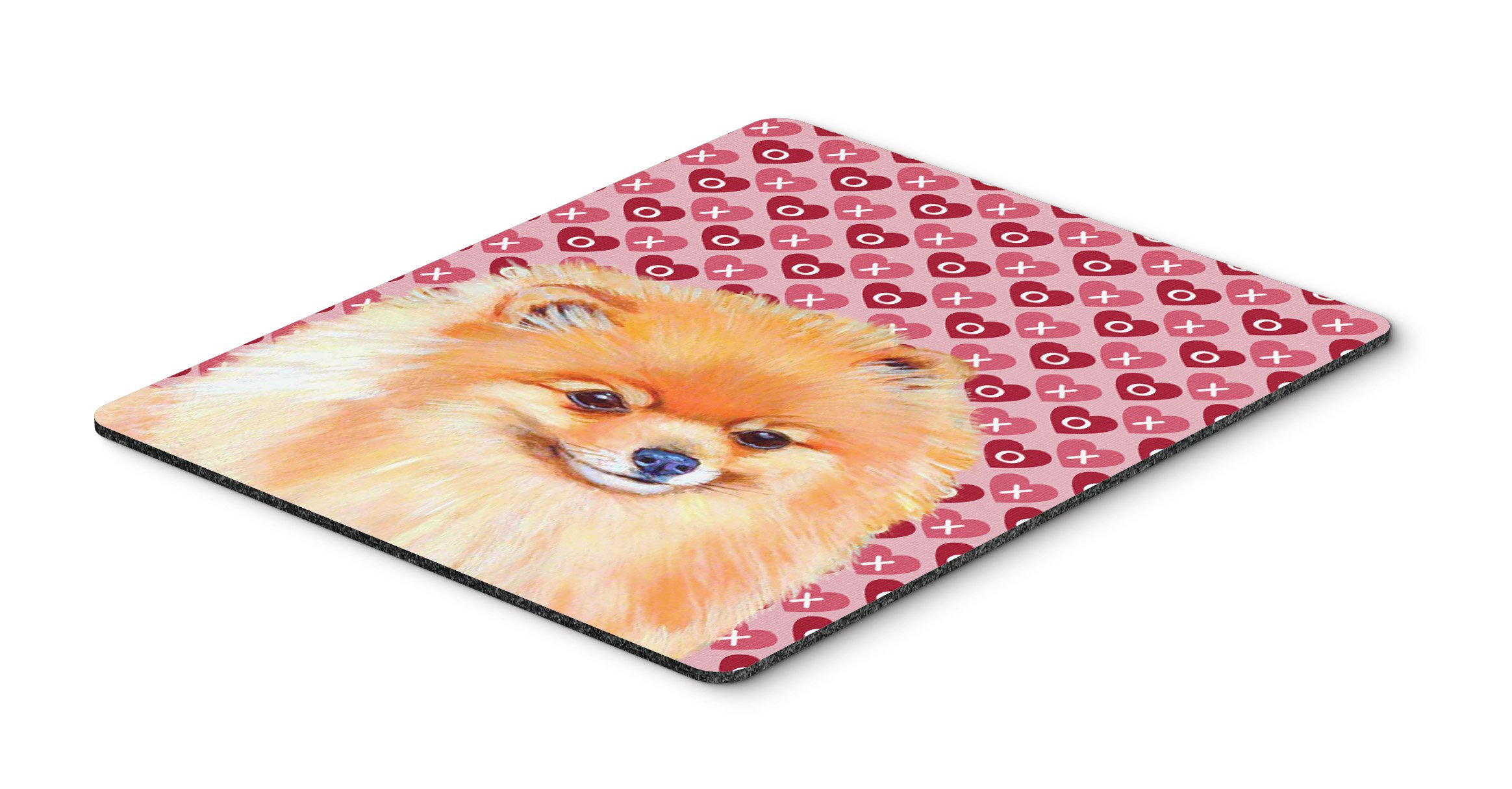 Pomeranian Hearts Love & Valentine's Day Portrait Mouse Pad - Large Washable Non-Slip Desk Mat for Home Office, Gaming & Computer Work | Perfect Gift for Dog Lovers & Valentine's Day