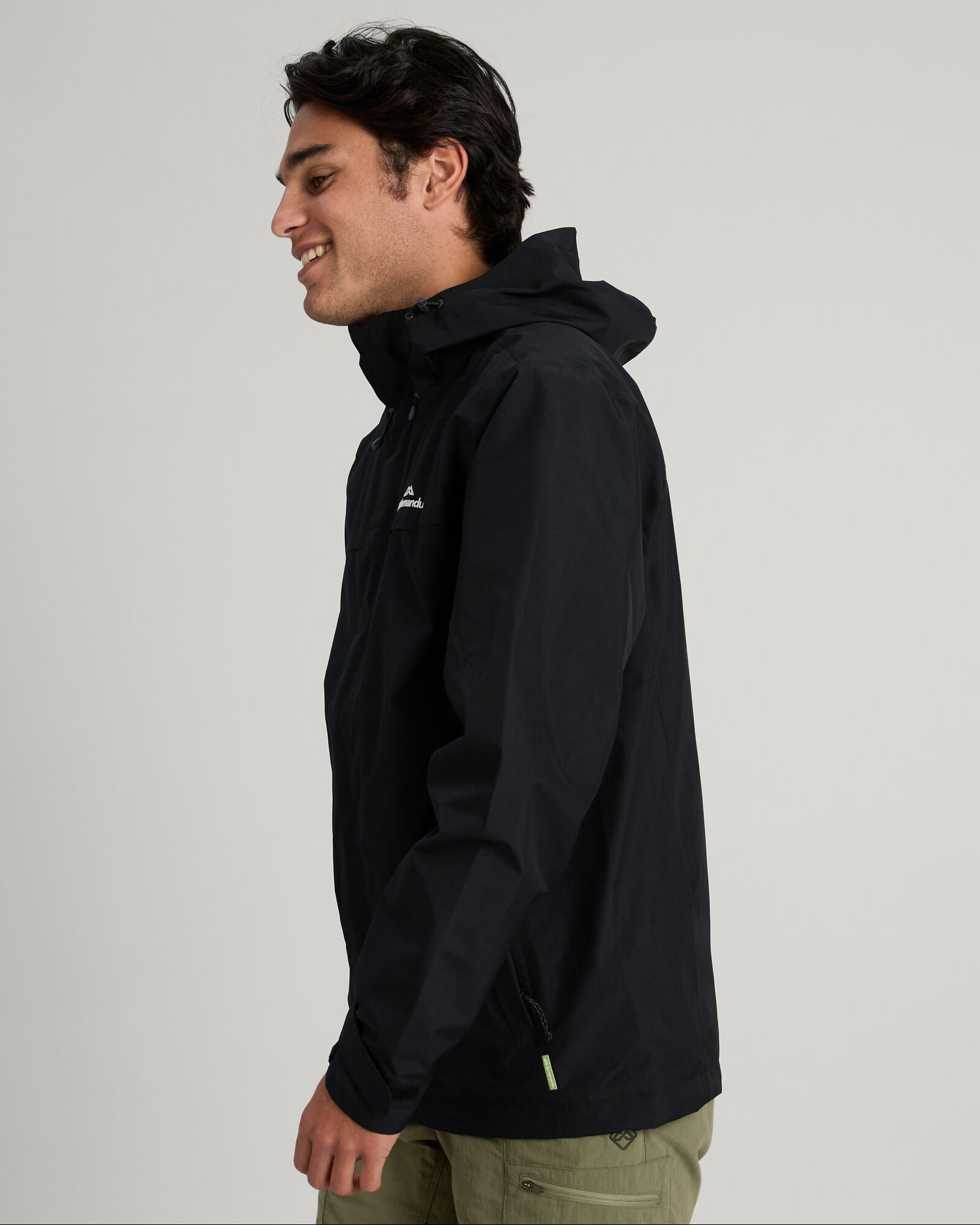 Men's Bealey GORE-TEX® Waterproof Rain Jacket - Black - Lightweight Windproof Outdoor Hiking & Travel Coat