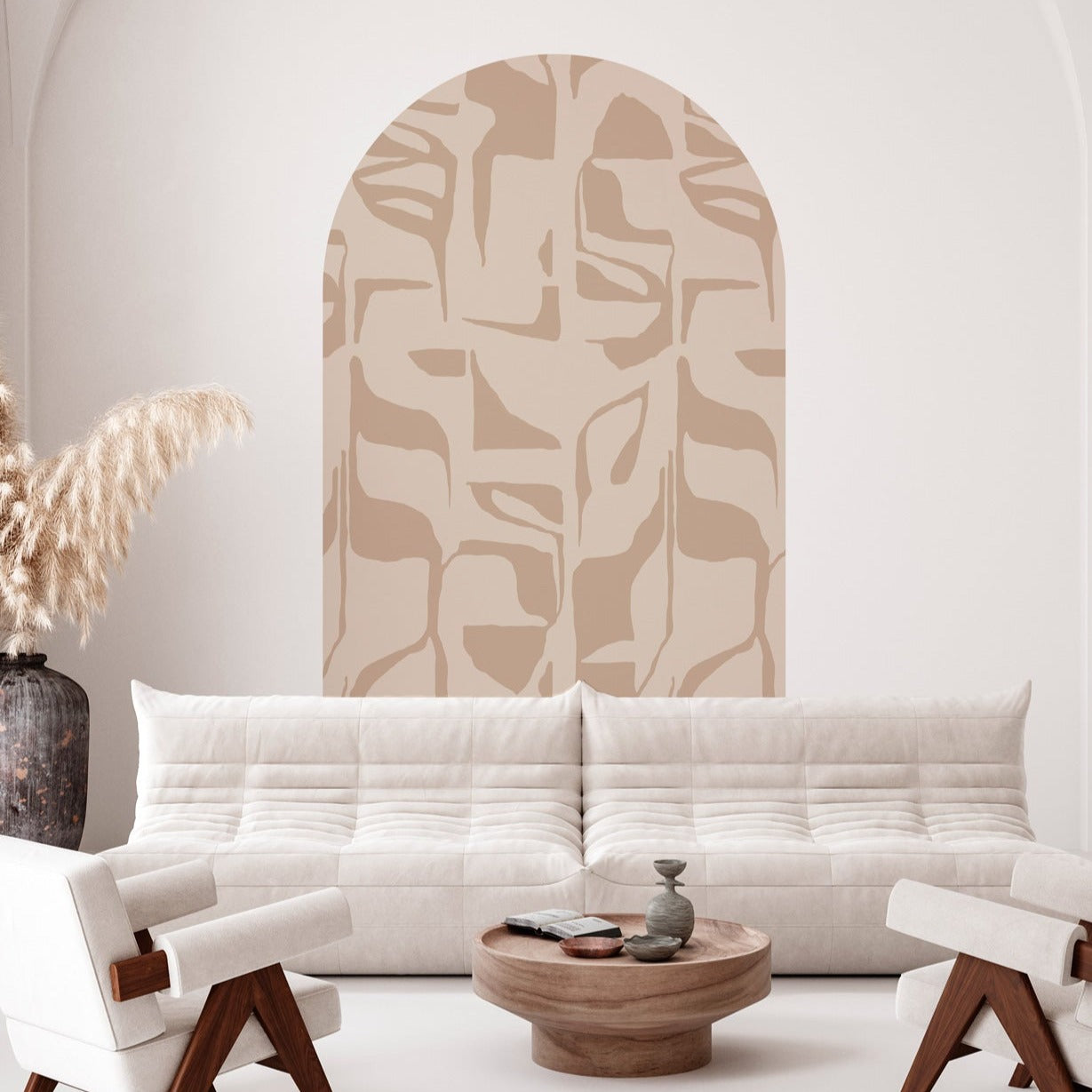 Self-Adhesive Peel and Stick Arch Wallpaper Decal - Aurora Blocks Design for Bedroom, Nursery, or Living Room Wall Decor