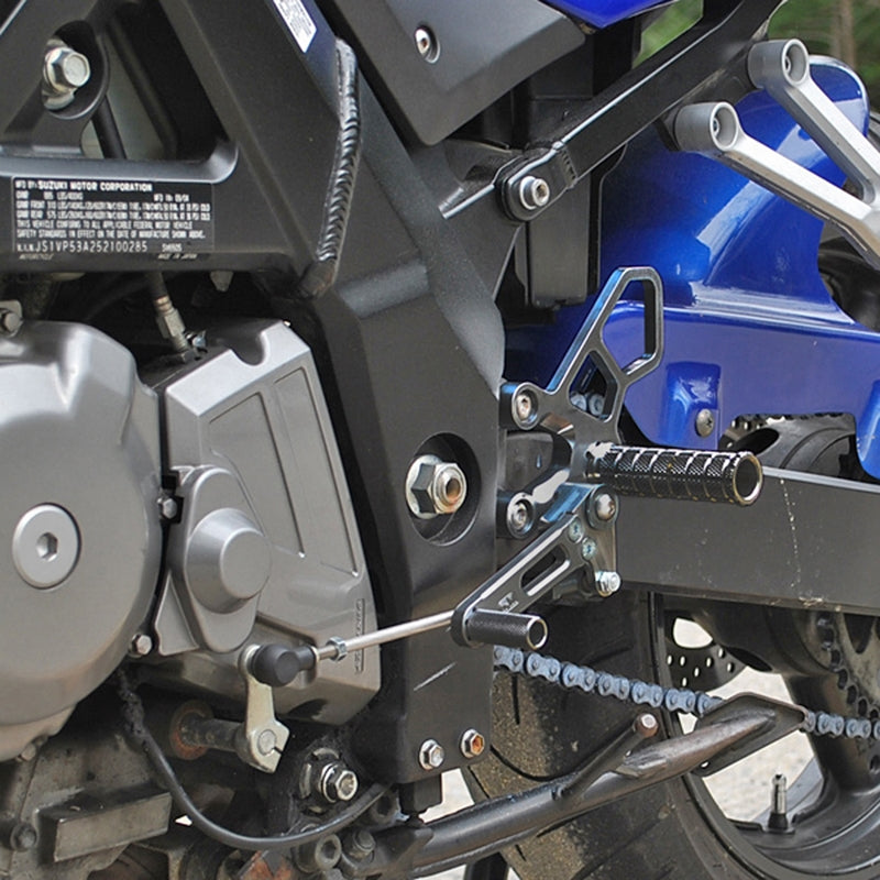Suzuki SV1000 Rearset Footpegs - CNC Adjustable Rear Sets for Suzuki SV1000 Motorcycle - Perfect for Track Racing & Street Performance Upgrades