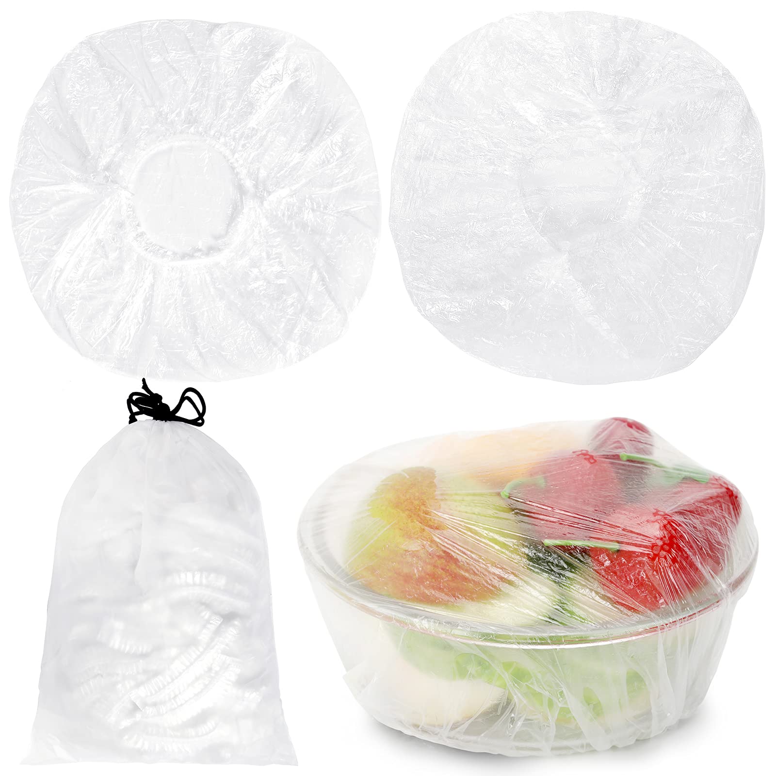 150-Piece Elastic Bowl Covers - Stretchable Food Lids for Bowls, Plates & Jars - Home & Outdoor Use