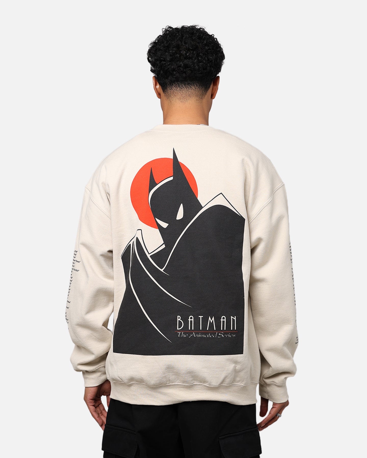 American Thrift X DC Batman The Animated Series Graphic Crewneck Sweatshirt - Casual Vintage Superhero Hoodie for Men & Women - Perfect for Comic Con, Cosplay & Everyday Wear