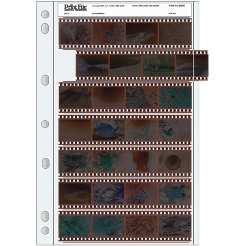 35mm Negative Storage Pages - Archival Quality Print File Binder Inserts for 7 Strips of 4 Frames (25 Pack) | Perfect for Photo Organization & Film Preservation