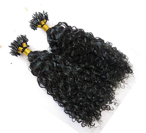 Brazilian Human Hair Extensions 22 Inch - 100pcs Natural Curly Micro Loop Ring Hair (1g/pcs) for Styling & Volume - Perfect for Daily Wear, Parties & Special Occasions