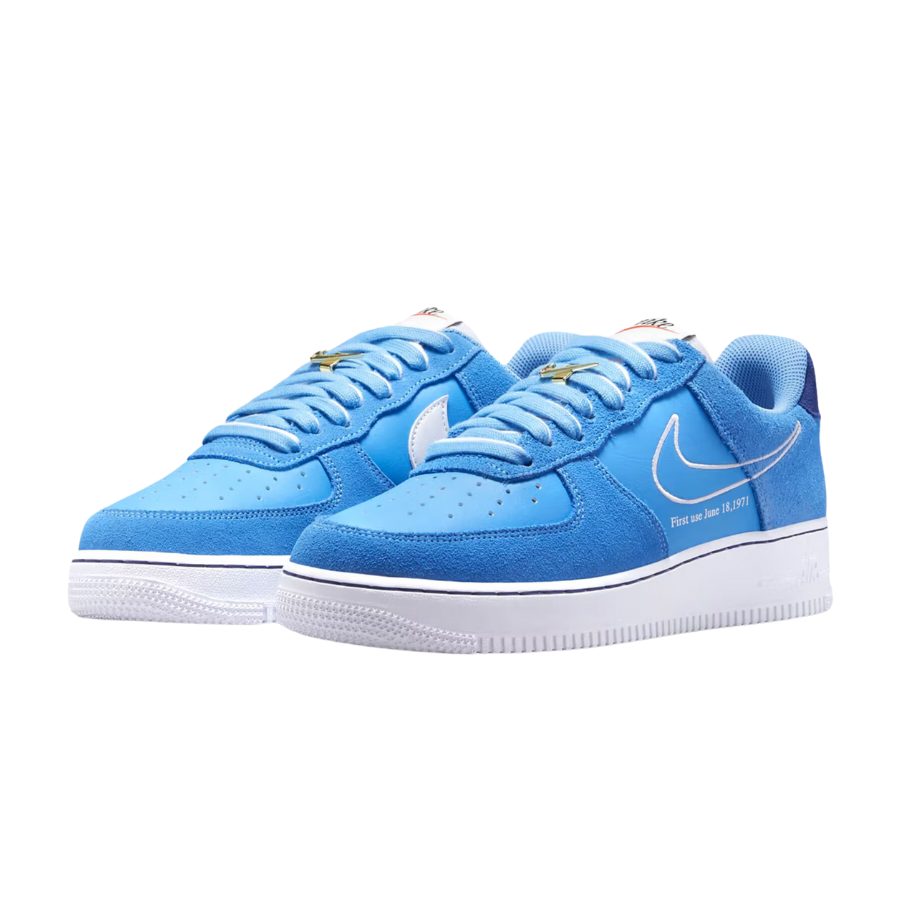 Nike Air Force 1 Low Sneakers - University Blue, White & Royal Blue Basketball Shoes for Men | Casual Wear, Street Style & Everyday Comfort