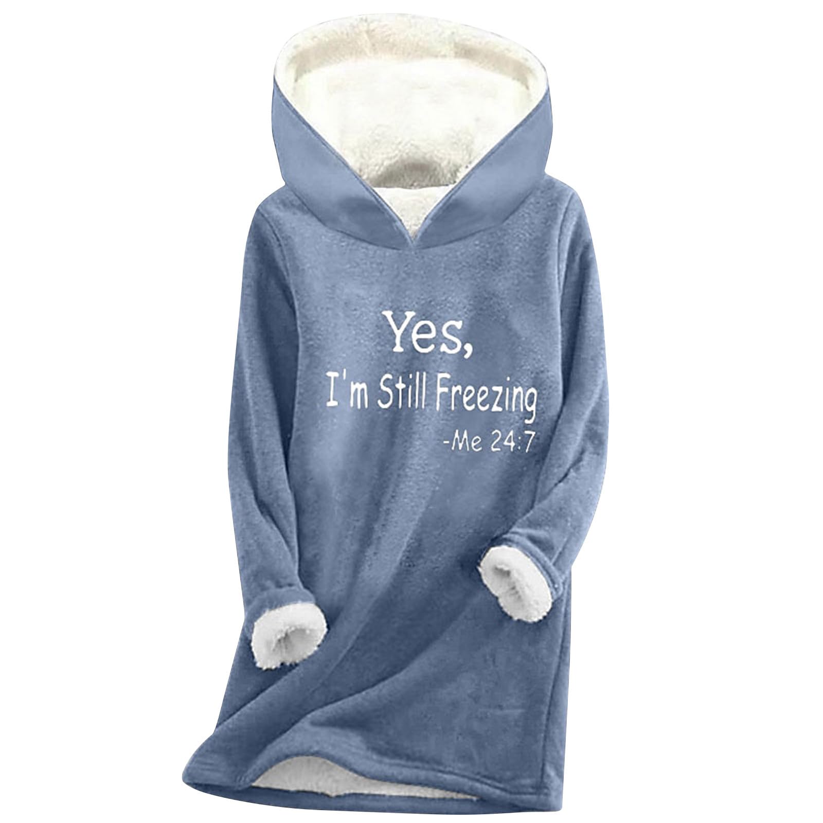 SHOPESSA Women's Sherpa Hoodie - Warm Fuzzy Winter Pullover for Loungewear & Outdoor