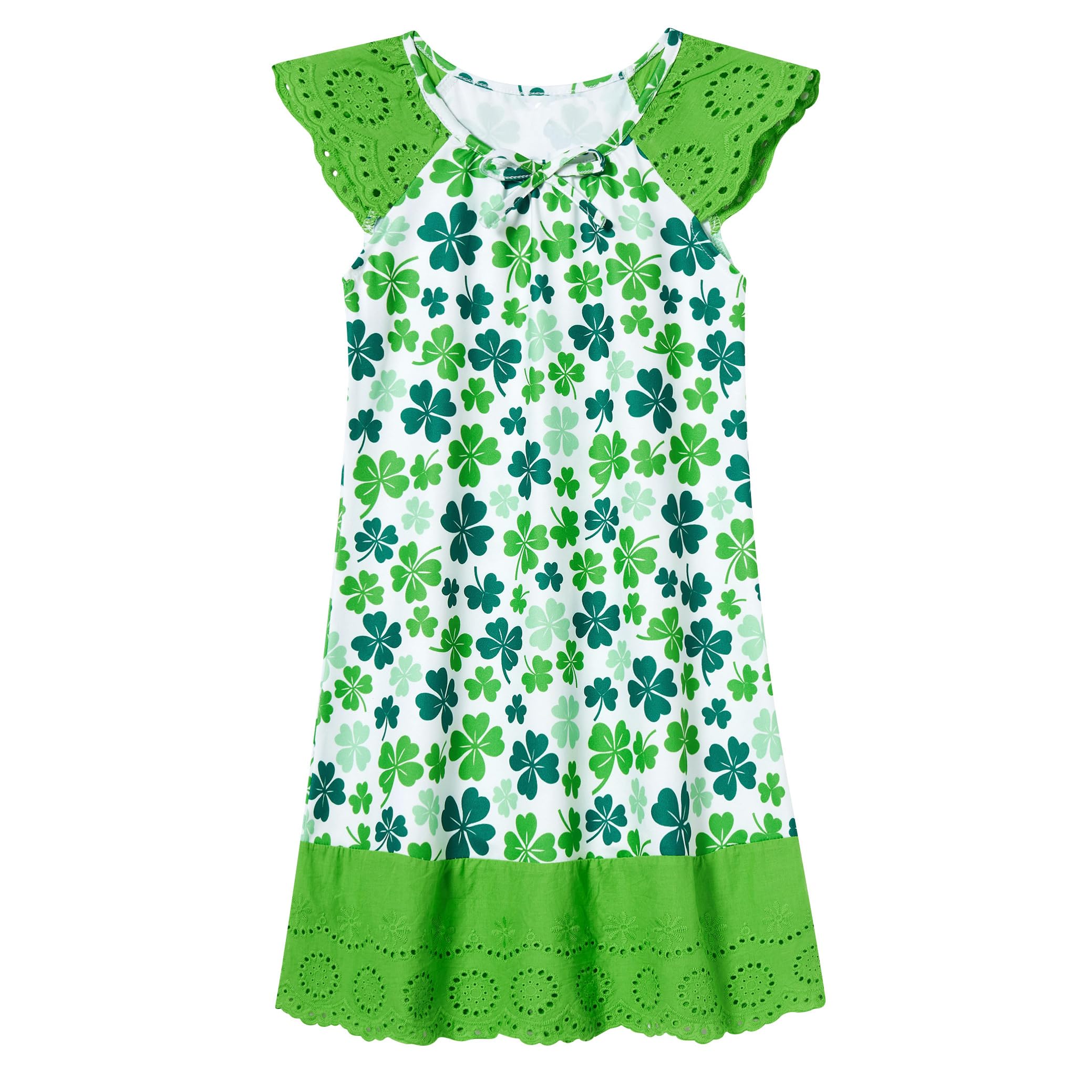 Cute Princess Sleepwear Nightgown for Girls 5-12 Years - Flutter Sleeve Pajama Dress for Comfortable Bedtime & Sleepovers