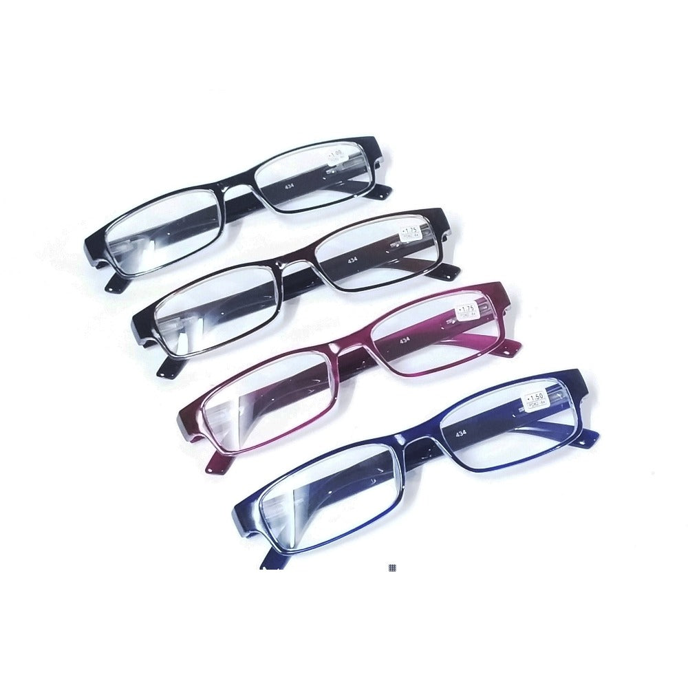 Spring Hinged Plastic Reading Glasses +1.0 to +4.0 Strength - Lightweight Comfortable Eyewear for Reading, Crafts & Close Work | Perfect for Book Lovers, Hobbyists & Office Use