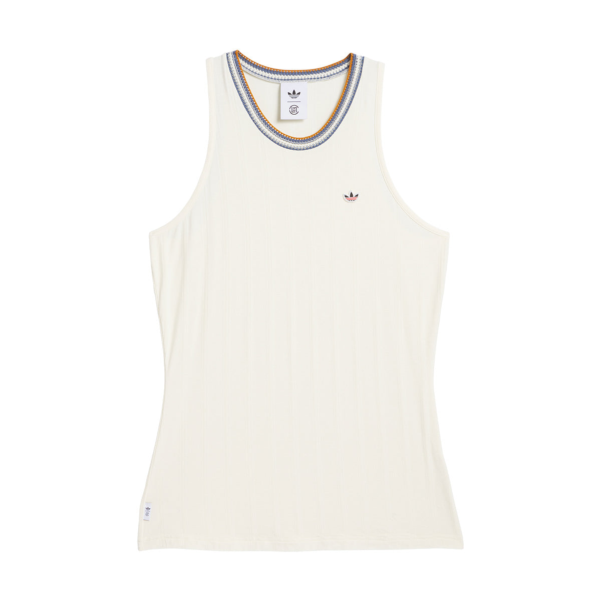 CLOT Knit Tank Top for Women - Cream White Casual Sleeveless Shirt for Summer, Gym, and Streetwear Fashion