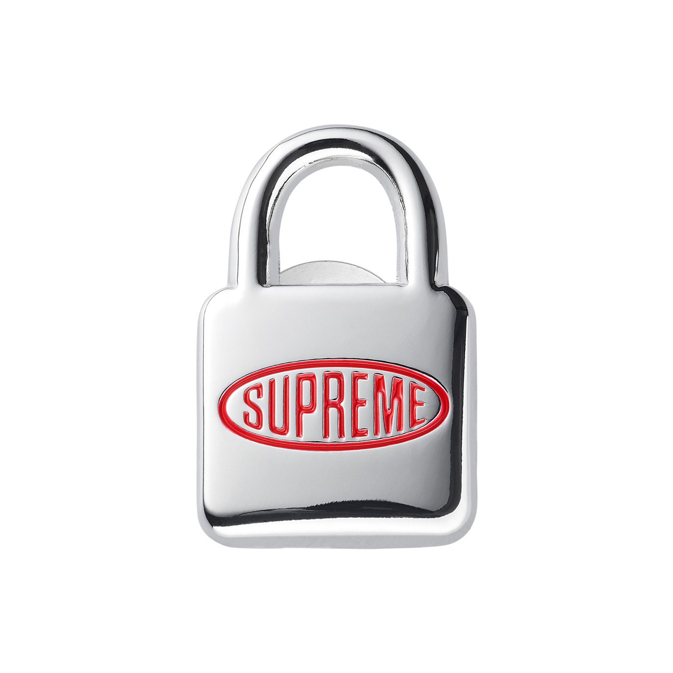 SUPREME 18FW Silver Lock Pin - Fashion Accessory for Jackets, Bags & Backpacks | Stylish & Durable Metal Fastener