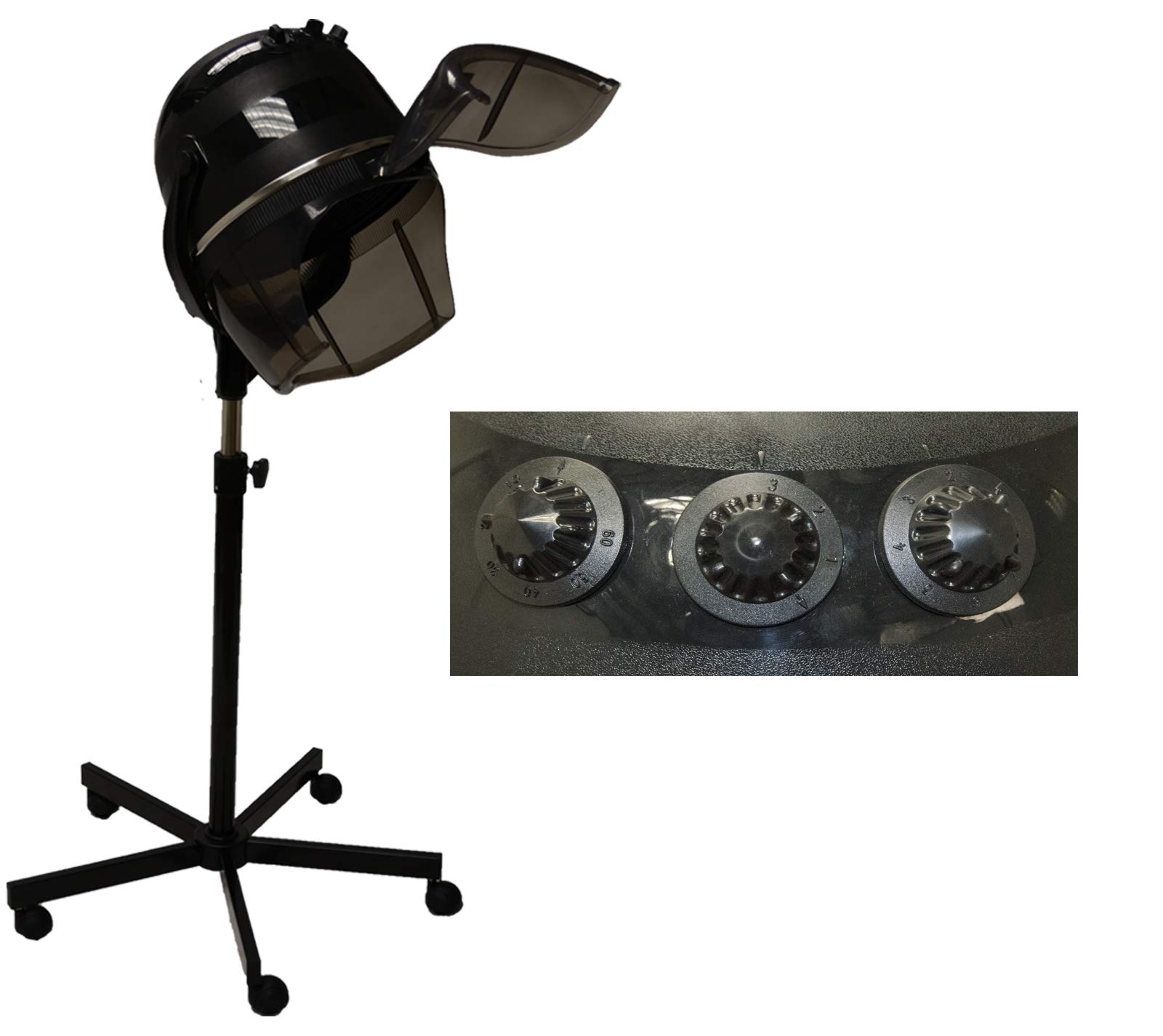 Professional Salon & Spa 1200W Hair Dryer with Wheels - High Power Blow Dryer for Fast Drying, Styling & Volume - Perfect for Salons, Spas & Home Use