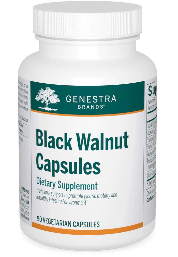 Genestra Black Walnut 90 Veggie Caps - Natural Parasite Cleanse & Digestive Support Supplement for Gut Health | Immune System Boost, Detox & Wellness Support for Adults