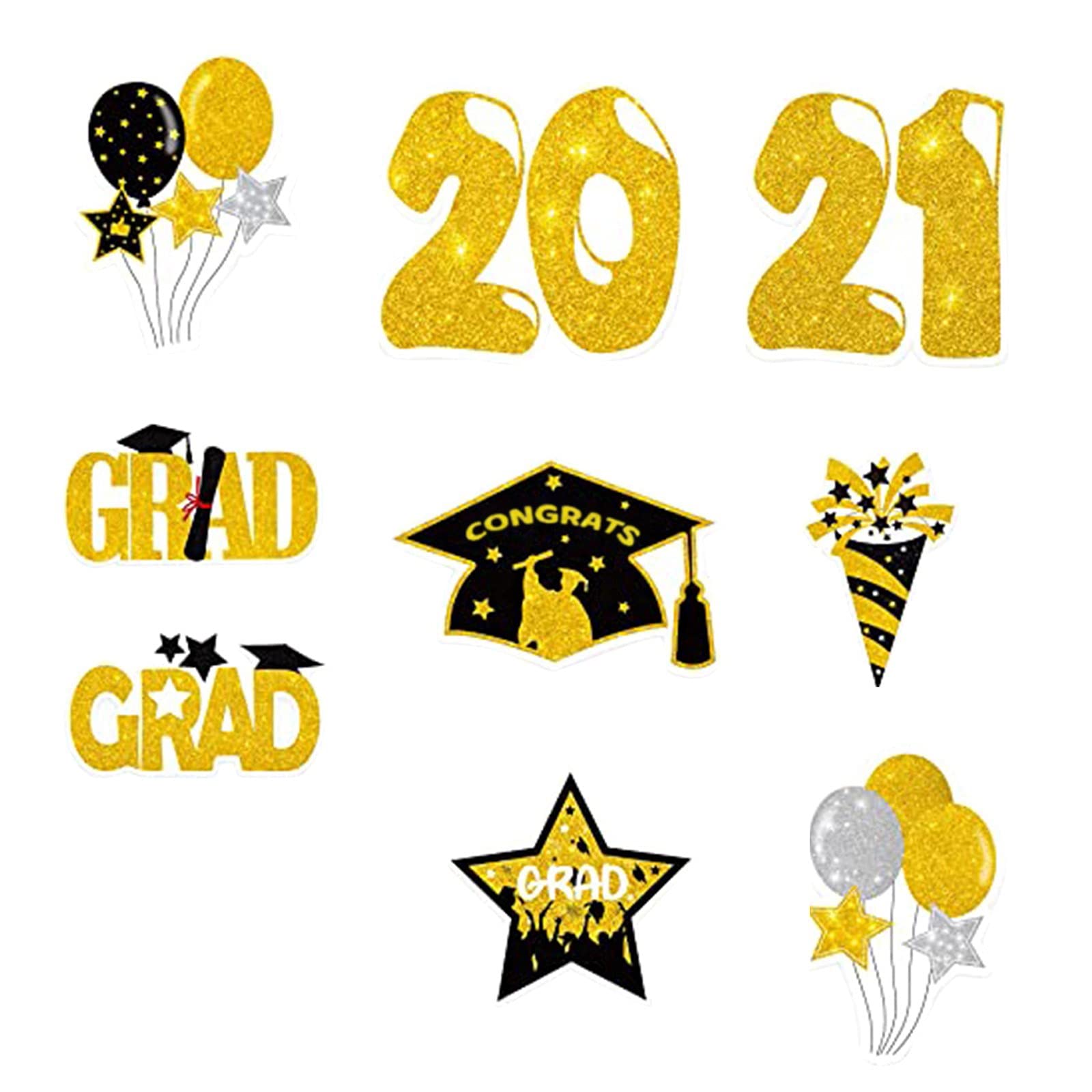 2021 Graduation Garden Signs - Multicolor Outdoor Lawn Decor with Stakes | Perfect for Graduation Party, Backyard Celebration & Yard Decoration