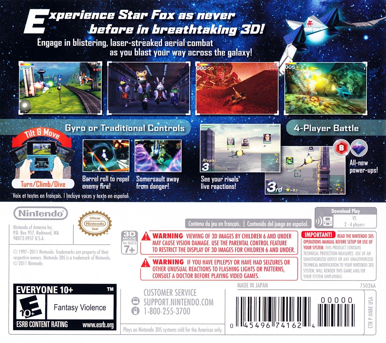 Used Star Fox 64 3DS Video Game - Nintendo 3DS Classic Space Shooter Adventure | Perfect for Collectors & Retro Gaming Enthusiasts