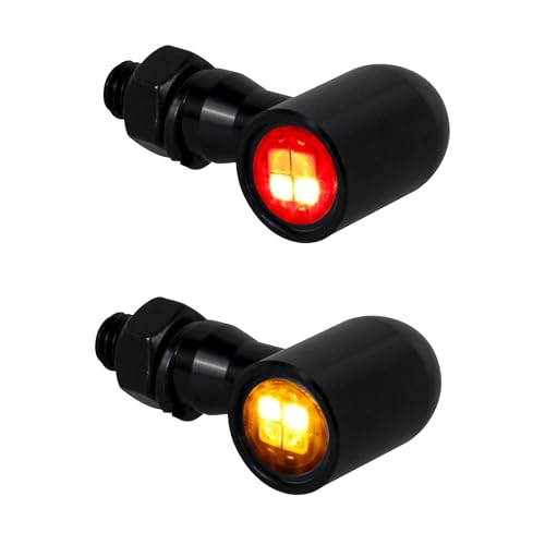black with amber/red light