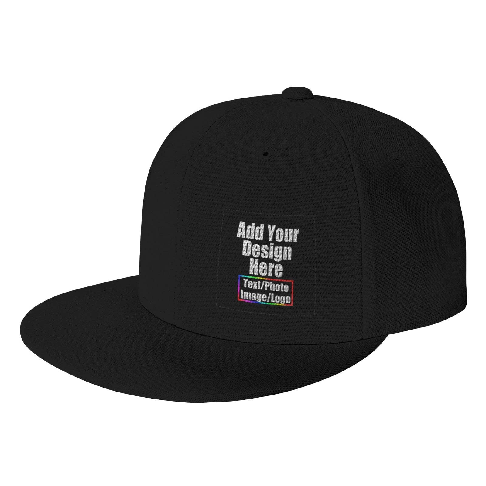 Custom Personalized Hats for Men - Design Your Own Flat Brim & Sun Protection Dad Caps - Perfect for Outdoor Activities, Sports & Casual Wear