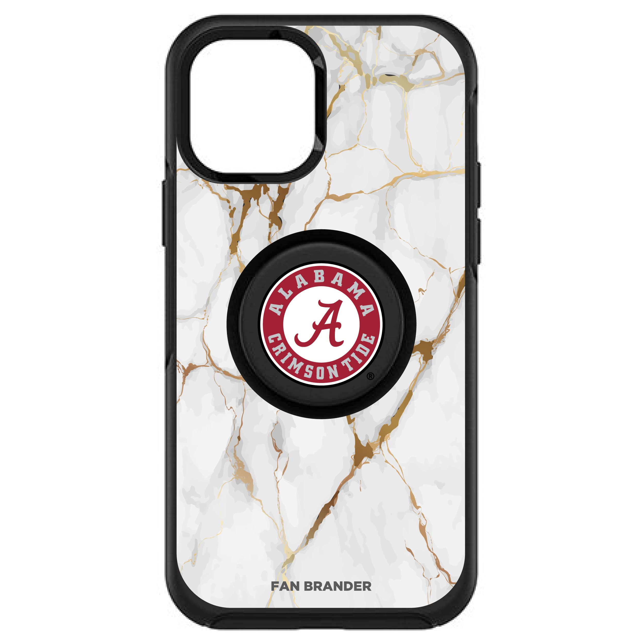 NCAA Licensed OtterBox Phone Case with PopSocket & White Marble Design - Durable Protection for College Sports Fans (Perfect for Game Day & School Spirit)