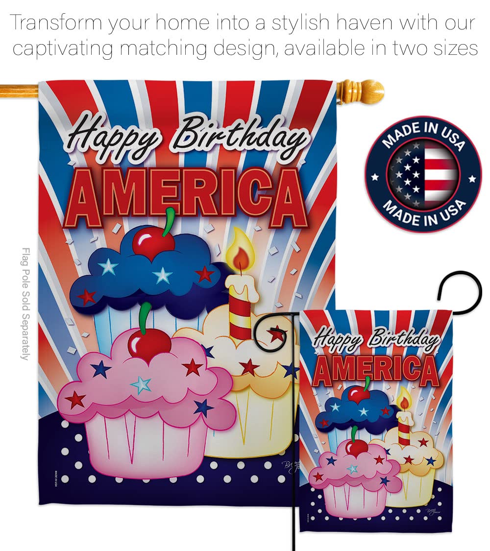 American Cupcake Patriotic House Flag Set - 28