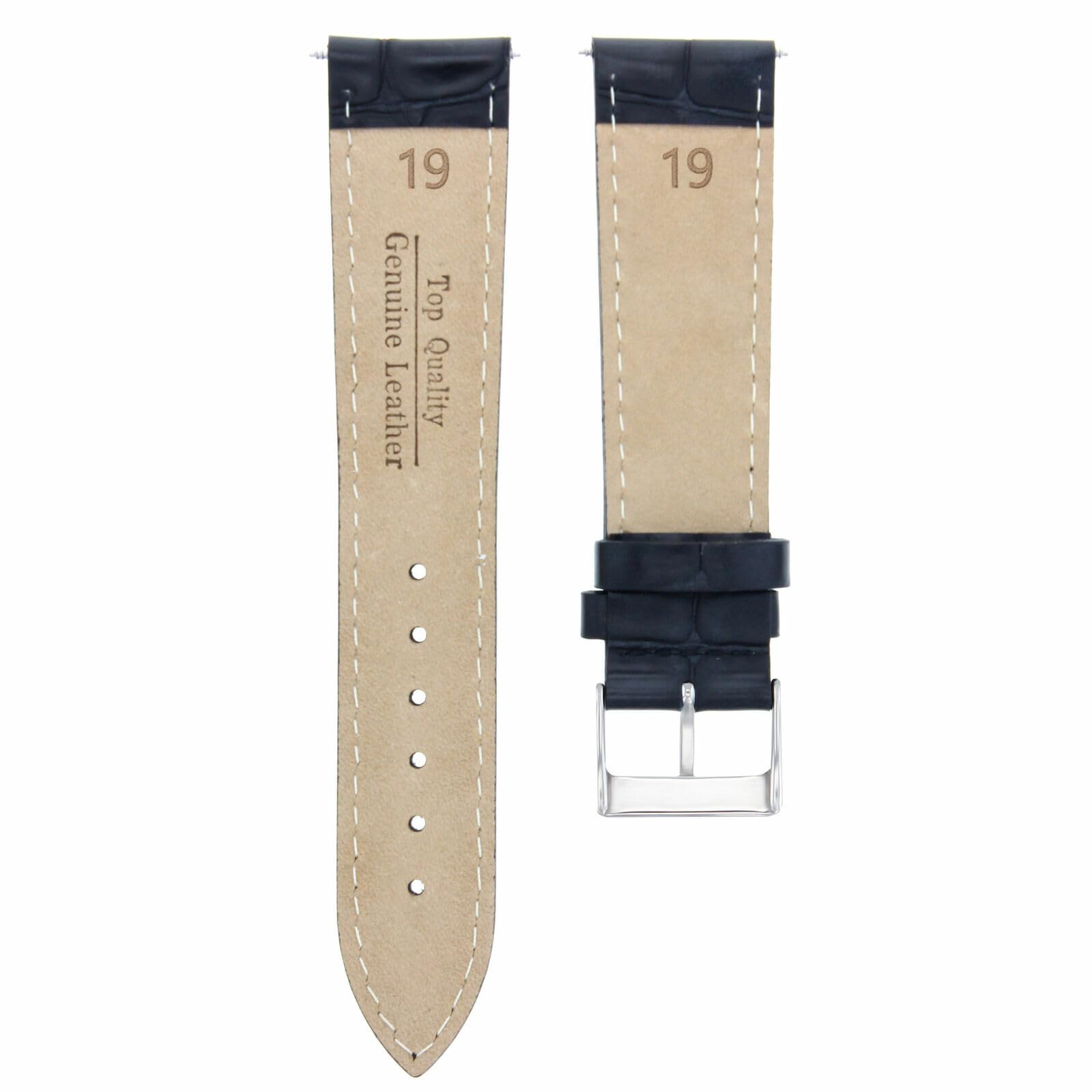 19-20mm Leather Watch Band for Rolex Date & Datejust - Tapers to 16mm | Dress & Casual Wear