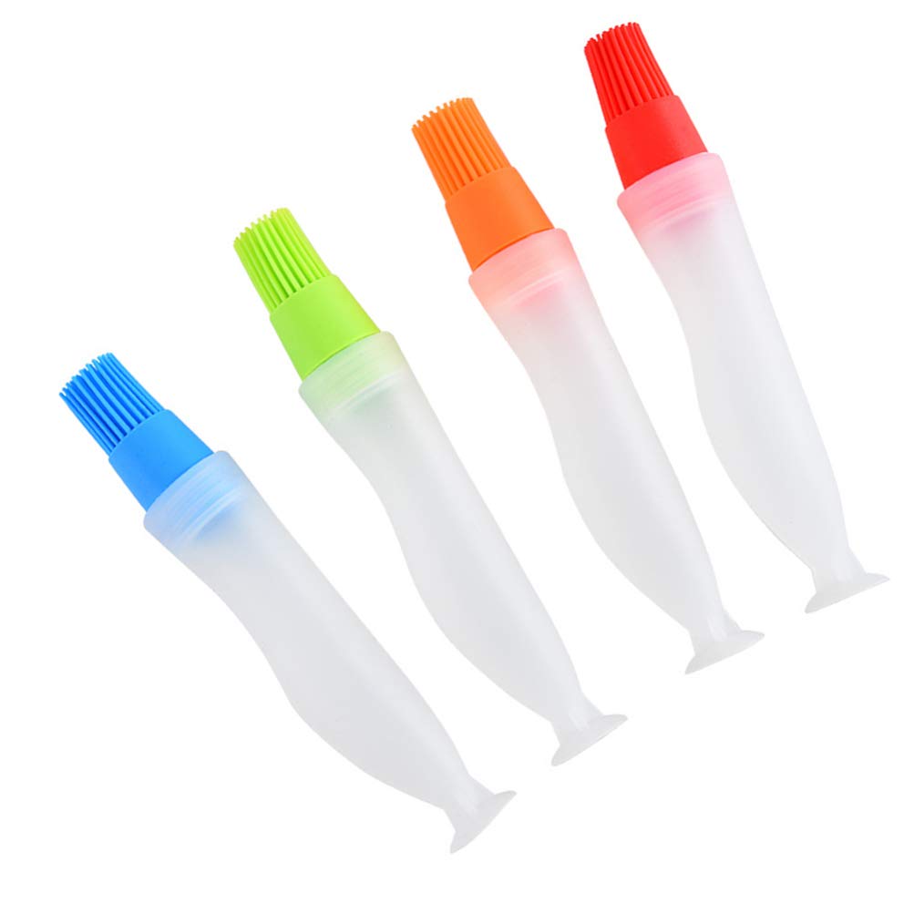 YARNOW 5-Pack Silicone Basting Brushes for BBQ, Baking & Grilling - 2-in-1 Oil & Sauce Brush Set