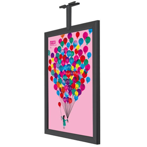 11 x 14 Inch Ceiling Mount Poster Display Signs with Heavy Duty Ceiling Anchor - Perfect for Retail Stores, Restaurants, and Trade Show Booths
