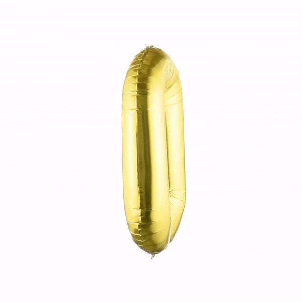 Balloonify Gold Mylar Number 0 Balloon - 40 Inch Large Foil Balloon for Birthday Parties, Anniversaries & Special Events (1 Count Box)