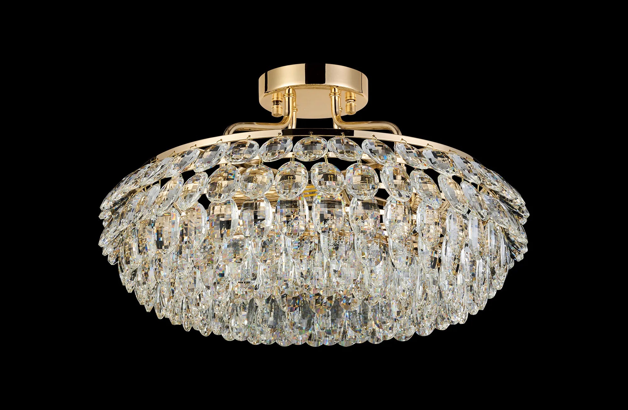 Consten Semi Flush Ring Ceiling Light Fixture with E14 Socket - Perfect for Bedroom, Hallway & Small Space Lighting