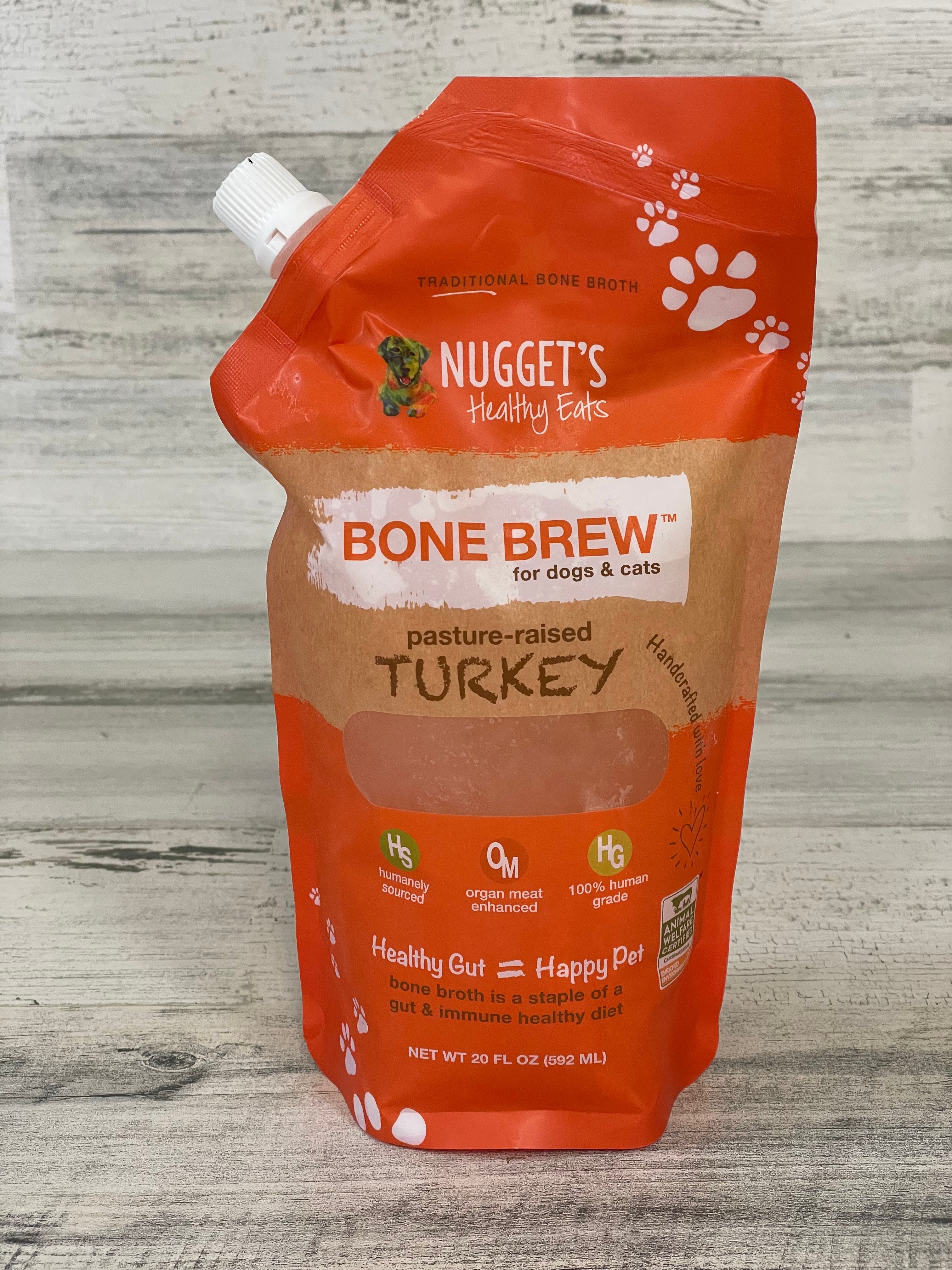 Nugget's Healthy Eats Turkey Bone Broth - Organic, Gluten-Free, High Protein Collagen Rich Broth for Gut Health & Immunity Boost | Perfect for Soups, Stews & Keto Diet