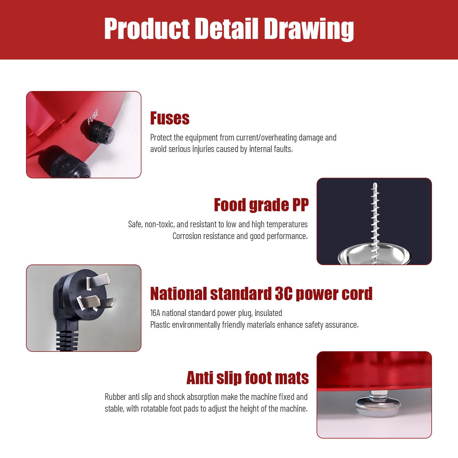 Commercial Chocolate Fountain Machine 7lb Large Capacity - Stainless Steel Hot Chocolate Melting Heater for Fondue, Nacho Cheese & Liqueurs - Perfect for Weddings, Parties & Events (5-Tier, Red)