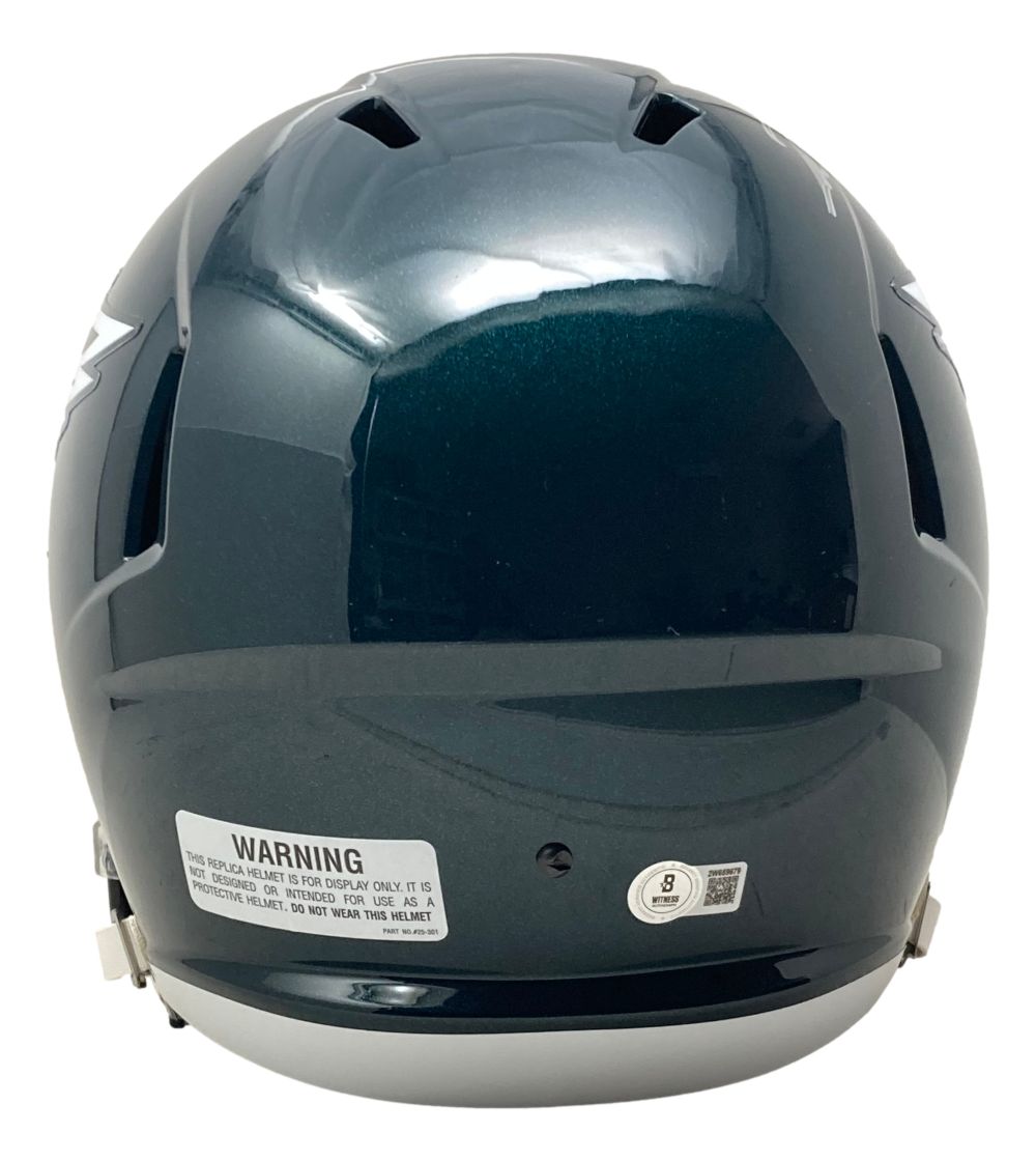Jalen Carter Autographed Philadelphia Eagles Replica Speed Helmet with Super Bowl LIX Case - Official NFL Collectible for Fans, Display & Memorabilia Collection