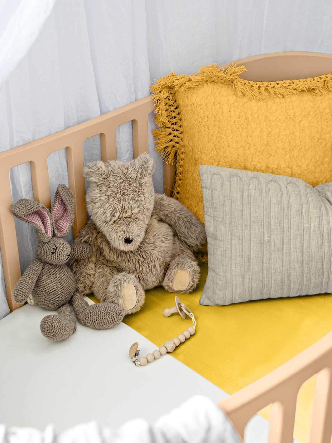 2-Pack Baby Silk Sleeves Set - 25 Momme Mulberry Silk Bassinet & Crib Sleeves for Hair Loss Prevention | SIDS Safe Baby Bedding in Mustard Yellow | Perfect for Newborns, Infants & Toddlers for Safe Sleep & Hair Protection