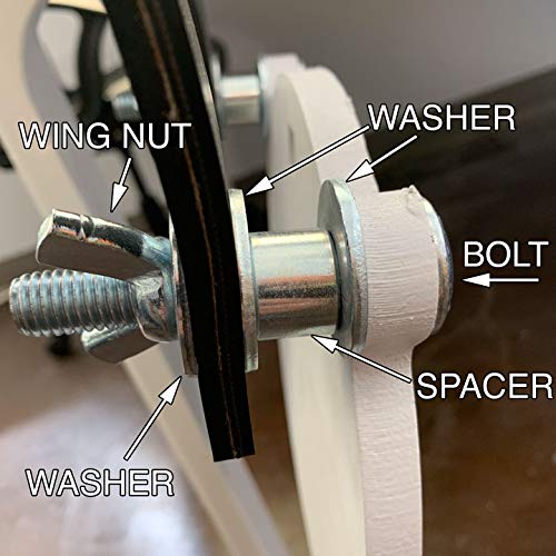 AR500 Steel Gong Hardware Kit - 4 Carriage Bolts, 2 Spacers, 4 Wing Nuts, 8 Washers | Perfect for Shooting Targets, Outdoor Range Setup & Tactical Training