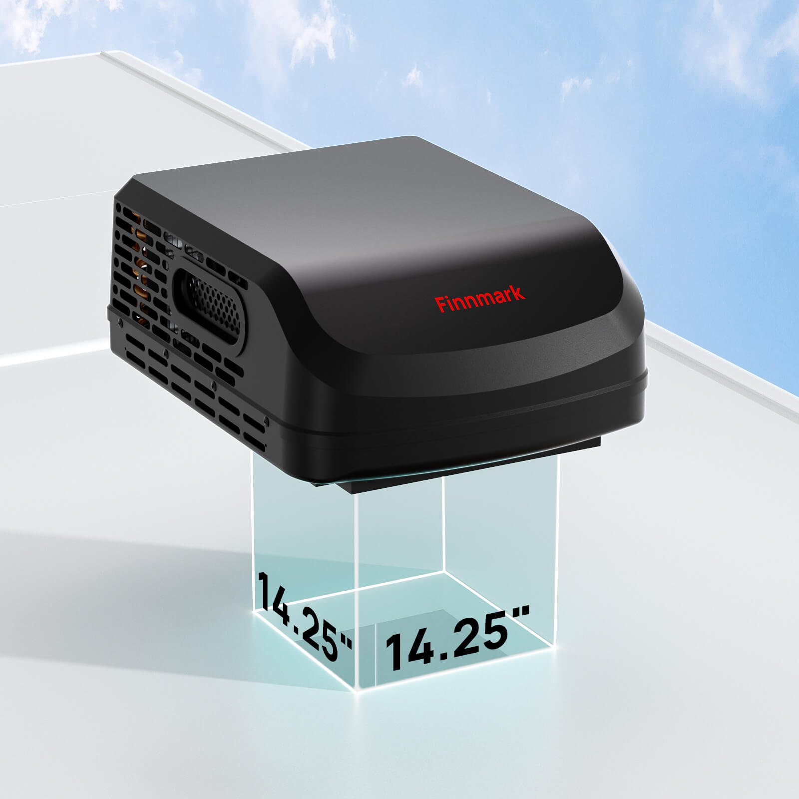 Finnmark 15,000 BTU RV Air Conditioner - High Efficiency Cooling for Campers & Motorhomes - Perfect for Summer Road Trips & Outdoor Adventures