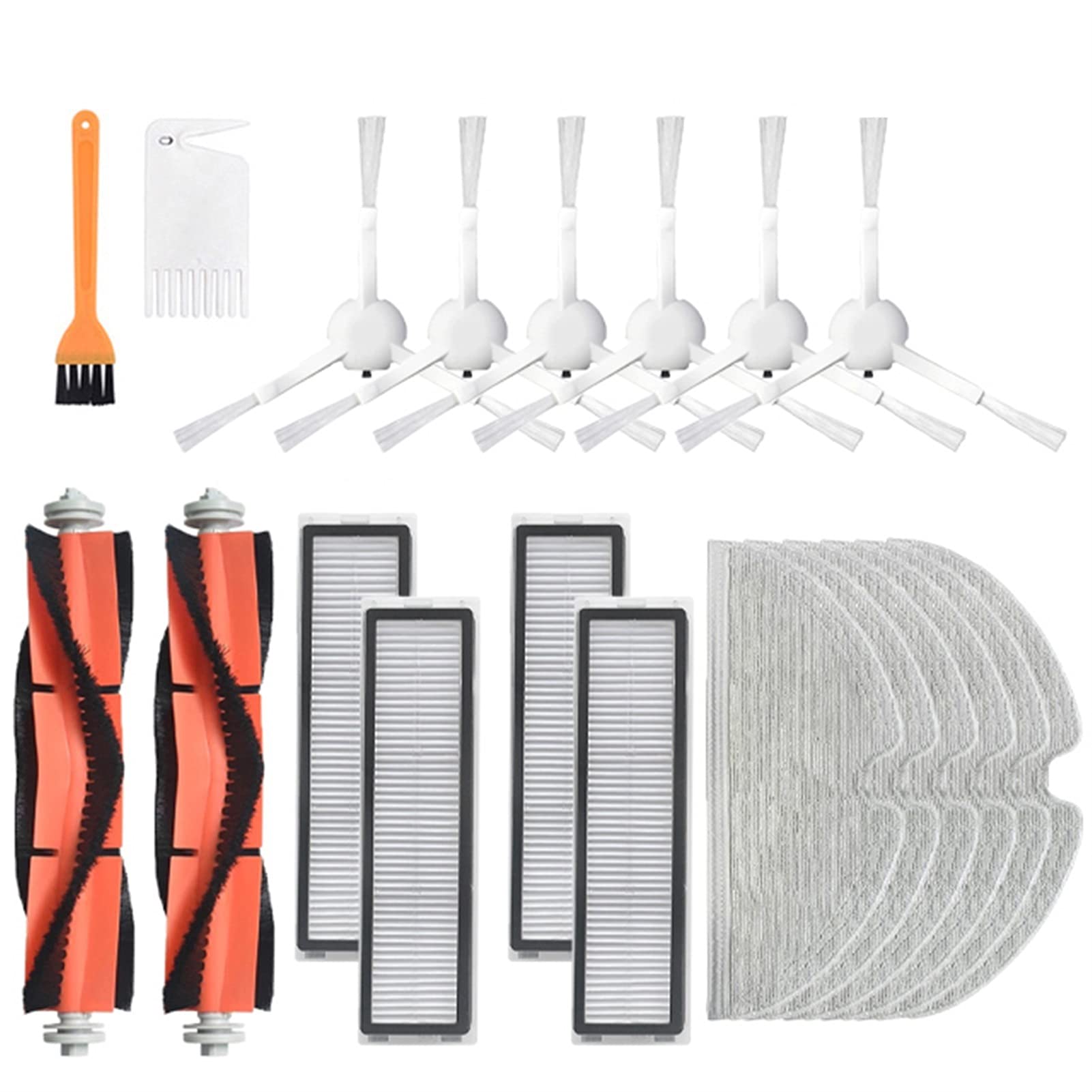 Dreame D9 Robot Vacuum Cleaner Replacement Parts Kit - Main Brush, Side Brush, HEPA Filter & Mop Cloth for Optimal Cleaning Performance | Compatible with Dreame D9 Robotic Vacuum | Perfect for Hardwood Floors, Carpets & Pet Hair Removal