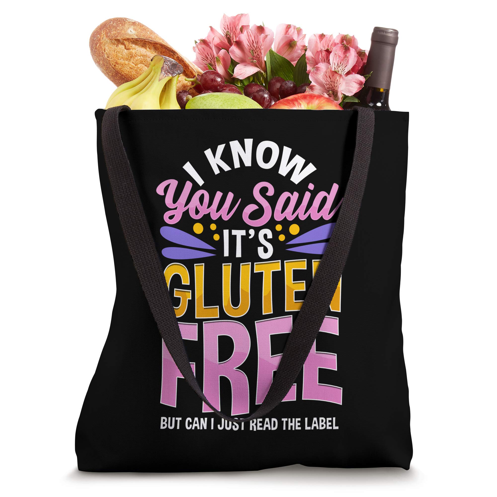 Funny Gluten-Free T-Shirt & Tote Bag Set - I Know You Said It's Gluten-Free - Perfect for Celiac Awareness & Food Allergy Humor Gifts
