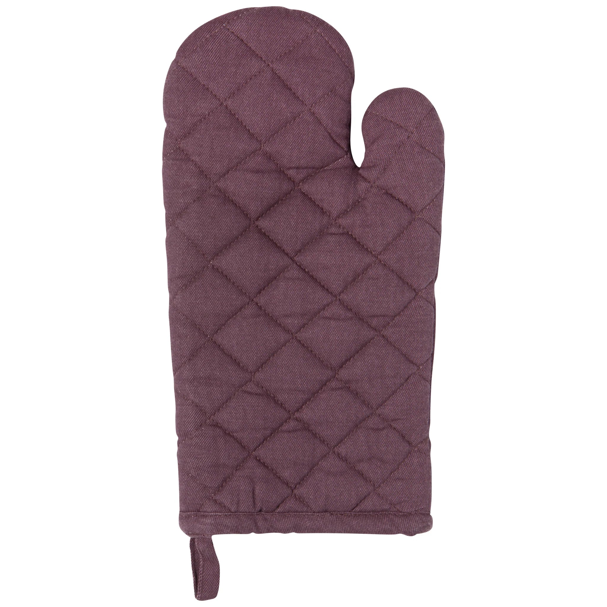 Premium Ash Plum Stonewash Oven Mitt & Potholder Set - Heat Resistant Kitchen Gloves for Baking, Cooking & Grilling - Perfect for Holiday Meals & BBQ Parties