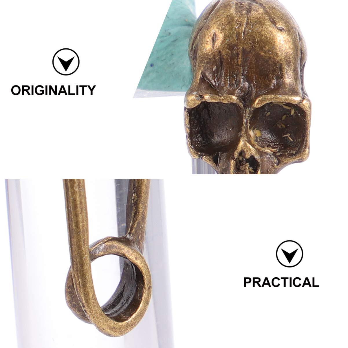 EXCEART 20pcs Skull Head Safety Pins - Brooches, Sewing Pins & Jewelry Connectors for DIY Crafts, Clothes & Accessories | Perfect for Home Office, Fashion Design & DIY Projects
